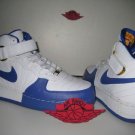 Men jordan Fusions Blue White With Black Strap