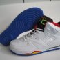 Men jordan Fusions Blue White Yellow Green and Black