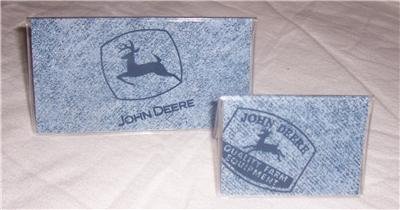 John Deere Denim Checkbook Cover Set
