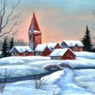 Winter Village Landscape