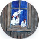 Chickens in Window