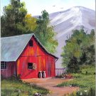 Okla Red Barn painting