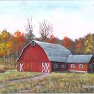 Red Dairy Barn in Autumn
