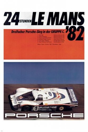 24 RACE LE MANS '82 precision racing poster COLLECTORS 20x30 BOLD