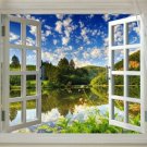 Window onto beautiful Lake SCENIC POSTER 20x30 water reflection BLUE SKY
