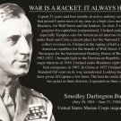 SMEDLEY BUTLER quote about war VINTAGE PHOTO POSTER "war is a racket" 20x30 SMEDLEY BUTLER quote about war VINTAGE PHOTO POSTER "war is a racket" 20x30