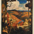in old KENTUCKY vintage travel poster N C WYETH United States 1930 20x30 new