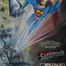 1987 SUPERMAN IV QUEST FOR PEACE movie poster CHRISTOPHER REEVE 20x30 hero