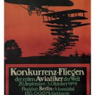 COMPETITION FLYING vintage ad poster L BERNHARD GERMANY 1909 20x30 aviation
