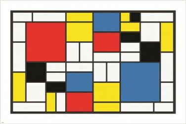 PIET MONDRIAN abstract cubes squares rectangles VINTAGE ART POSTER 20x30 new