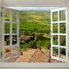 Scenic Poster WINDOW ONTO TUSCANY 20x30 Italian COUNTRYSIDE Lush PRIZED New