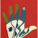 Shalom (Peace) POSTER Israel 1965 20x30 Open Palm Classic 60's Design