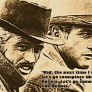 BUTCH CASSIDY AND THE SUNDANCE KID vintage western movie quote poster 20x30