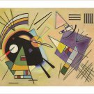 schwarz und violett WASSILY KANDINSKY vintage painting art poster RARE 20x30