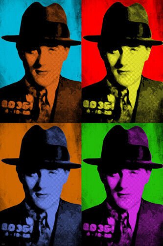 bugsy siegel POP ART poster 20x30 NOTORIOUS GANGSTER mafia criminal MUG SHOT