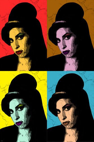 Multiple Image Celebrity Singer Amy Winehouse POP ART CULTURE POSTER 20x30