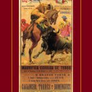 VINTAGE SPANISH ARENAS DE BARCELONA BULLFIGHT poster matador bull 20x30  -PW9