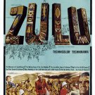 ZULU movie poster MICHAEL CAINE STANLEY BAKER JAMES BOOTH african tale 20x30