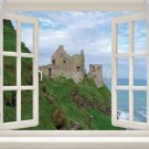 window into IRELAND classic scenic poster CASTLE LUSH COASTLINE 20x30 new