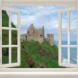 window into IRELAND classic scenic poster CASTLE LUSH COASTLINE 20x30 new
