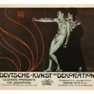 GERMAN ART & DECORATION vintage AD poster R WITZEL germany 1898 20x30 COOL