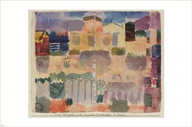 PAUL KLEE garden in st. germain VINTAGE ART POSTER european quarter 20x30