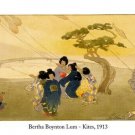 KITES vintage poster BERTHA BOYNTON LUM 1913 20x30 japanese scene GRACEFUL