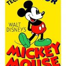 vintage MICKEY MOUSE ad poster COLORFUL CLASSIC kid friendly RARE GEM 20x30