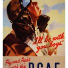 WWII RCAF propaganda war poster 20x30 MILITARY patriotic airman PRIZED new!