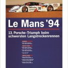 LE MANS car racing VINTAGE POSTER 1994 sleek elegant fast 20x30 HOT