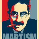 MARXISM poster 20x30 COMIC GROUCHO MARX W/CIGAR RED WHITE & BLUE funny - PY1
