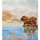 LAC D'ANNECY vintage french train travel poster BEAUTIFUL NATURAL 20x30 NEW