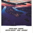 air TWA MANHATTAN vintage travel poster TRANS WORLD AIRLINE cityscape 20x30
