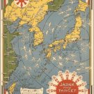 japan the target poster WORLD WAR 2 MAP vintage historic political 20x30