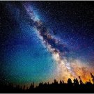 outer space MILKY WAY inspirational poster STARRY SKY pastel lights 20x30 outer space MILKY WAY inspirational poster STARRY SKY pastel lights 20x30