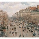 BOULEVARD MONTMARTRE IN PARIS fine art painting poster CAMILLE PISSARO 20x30