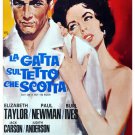 CAT on a HOT TIN ROOF movie poster SEDUCTION liz TAYLOR paul NEWMAN 20x30
