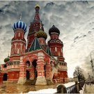 russian architecture ANCIENT ONION DOMES photo poster AMAZING SKY 20x30