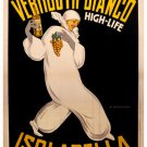 vintage ALCOHOL ADVERTISING poster DUDOVITCH 1946 20x30 clown classic RARE
