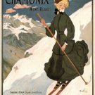 CHAMONIX vintage TRAVEL ad poster ABEL FAIVRE FRANCE 1905 20x30 WINTER SKI