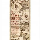 vintage SEVILLA SPAIN TRAVEL POSTER 1908 corridas de toros NEW 20x30 RARE