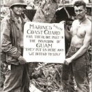 WORLD WAR II marines coast guard tribute poster MILITARY COLLECTORS 20x30
