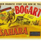 SAHARA 1943 movie poster HUMPHREY BOGART 20x30 action WWII ADVENTURE rare!