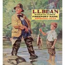 LL BEAN spring 1933 ORIGINAL COVER vintage poster 20x30 family FISHING NEW