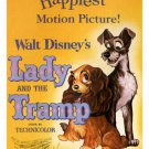 Walt Disney's Lady and the tramp MOVIE POSTER 1955 20x30 VINTAGE CARTOON - RY2 Walt Disney's Lady and the tramp MOVIE POSTER 1955 20x30 VINTAGE CARTOON - RY2