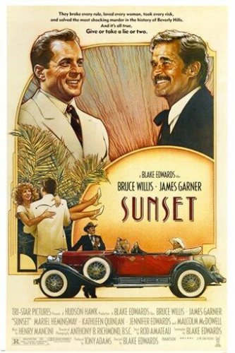 JAMES GARNER BRUCE WILLIS vintage movie poster SUNSET classic cars 20x30 NEW