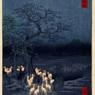 1857, hiroshige NEW YEAR'S EVE FOX FIRES AT THE CHANGING TREE poster 20x30 1857, hiroshige NEW YEAR'S EVE FOX FIRES AT THE CHANGING TREE poster 20x30