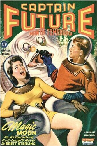 captain FUTURE vintage comic book COVER POSTER science fiction RARE 20x30
