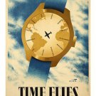 british south american airways WATCH DESIGN vintage travel poster 20x30 HOT