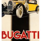 VINTAGE 1920's bugatti poster 20x30 CLASSIC SPORTS CAR art deco piece RARE!